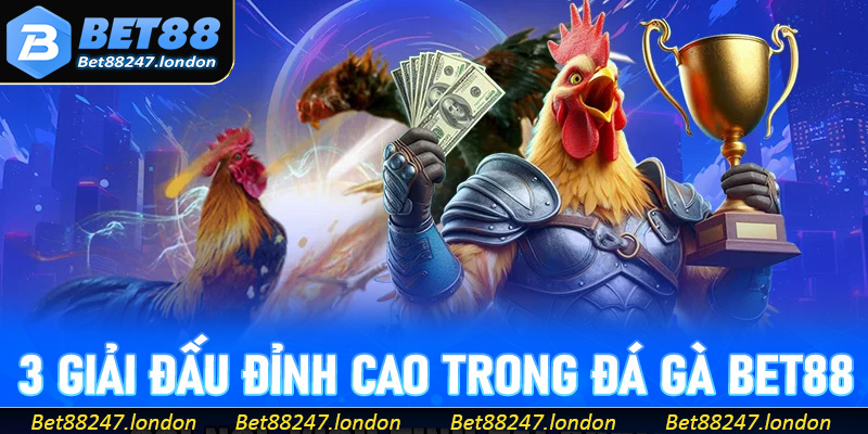 Điểm danh 3 giải đấu đỉnh cao trong đá gà Bet88